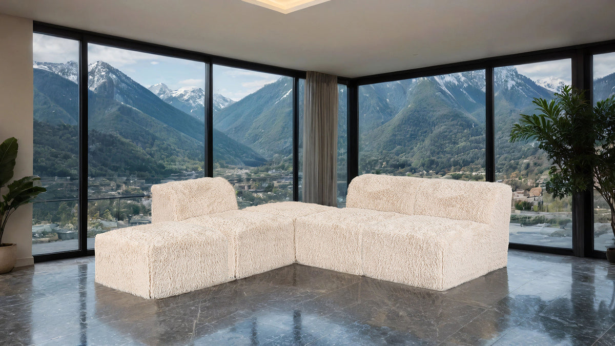 Nappi Sand Compressed Foam 5-Piece Sectional