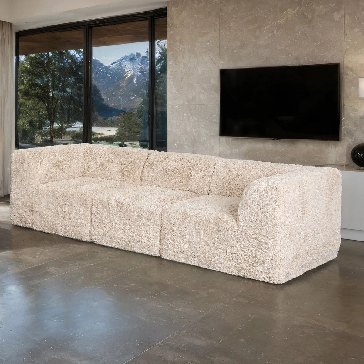Nappi Sand Compressed Foam Sofa