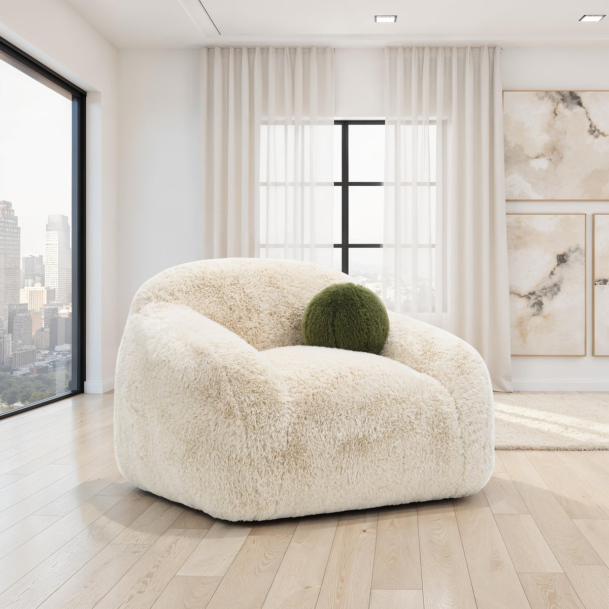 Darwen Sand Swivel Chair