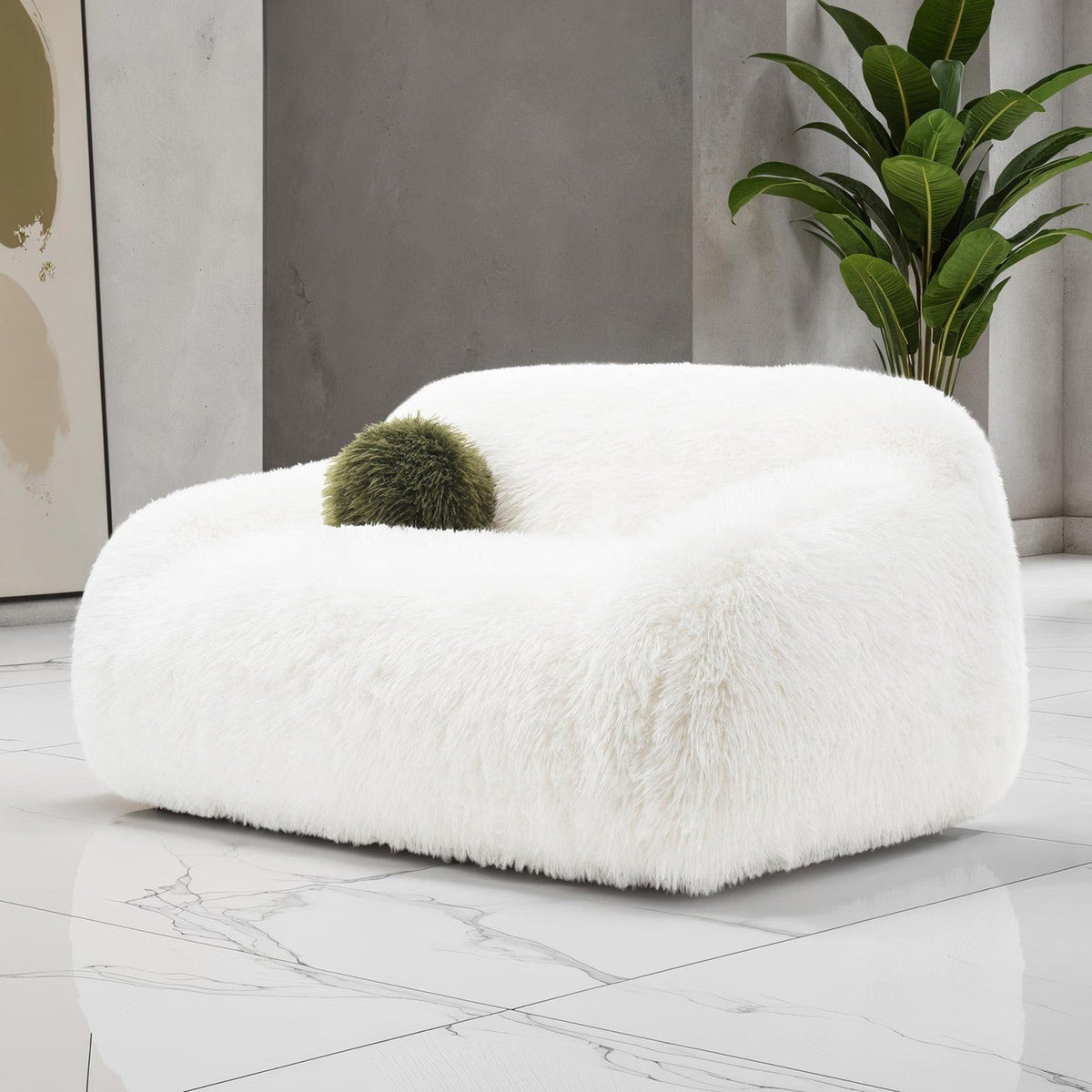Darwen White Contemporary Living Room Set