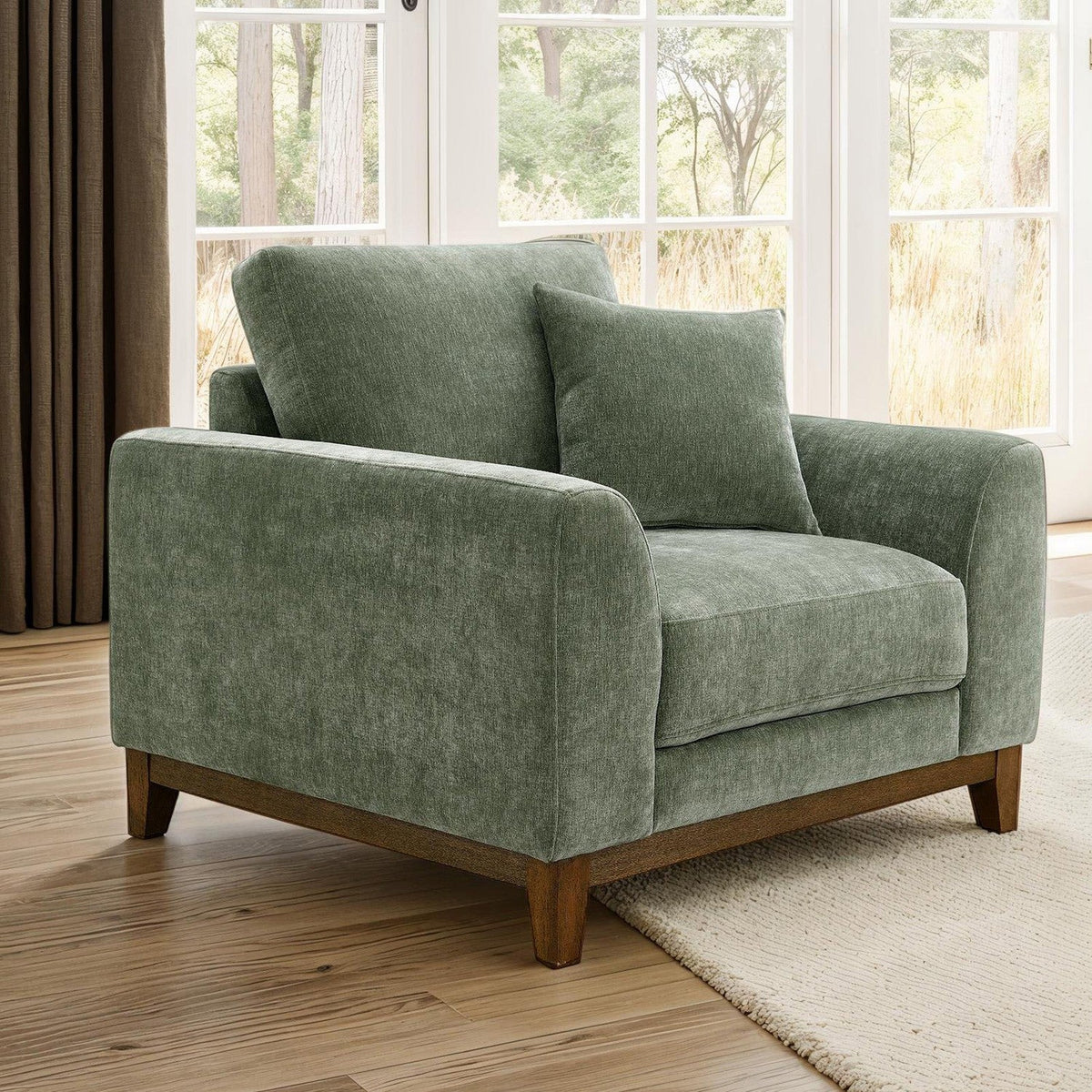 Watton Olive Green Modern Living Room Set