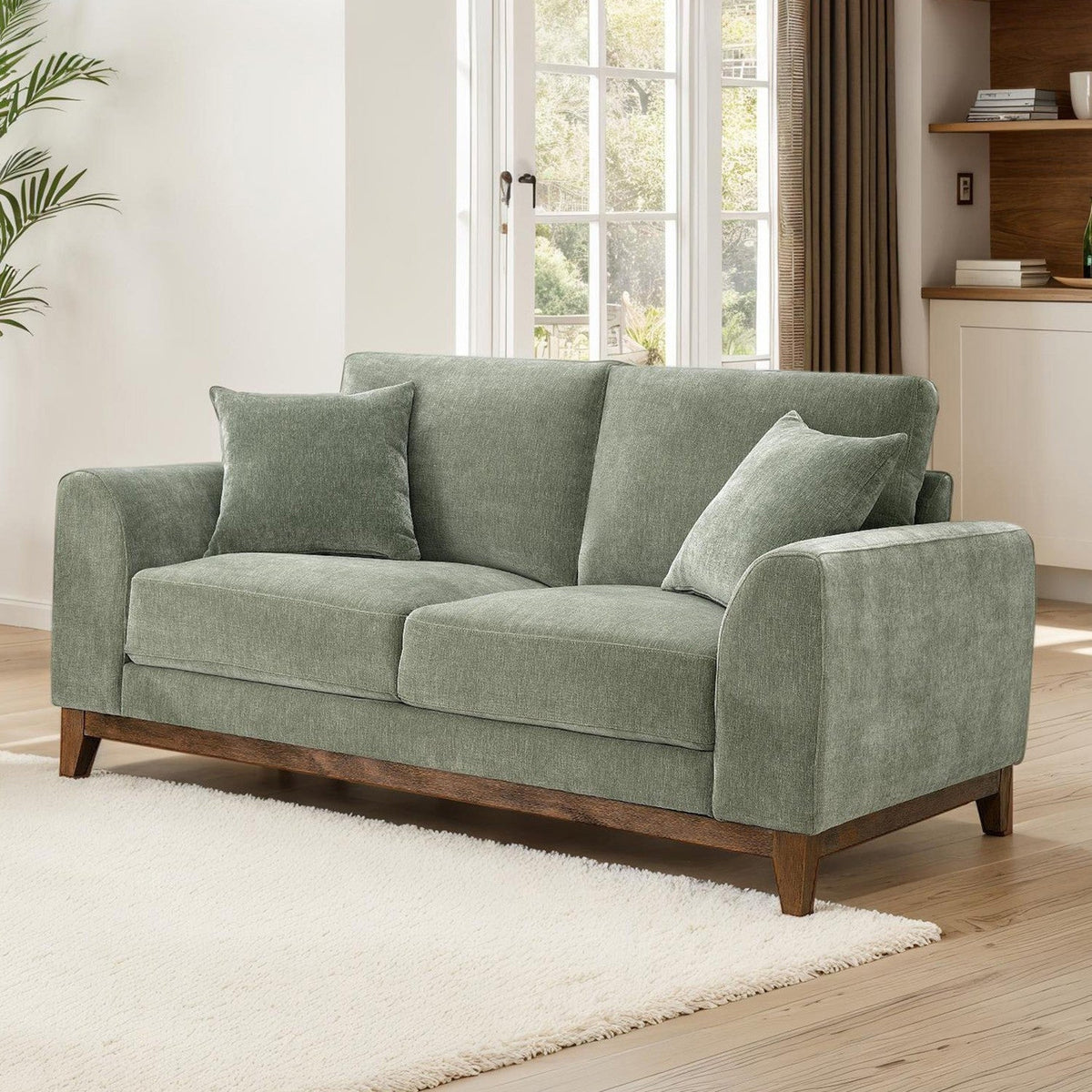 Watton Olive Green Modern Living Room Set