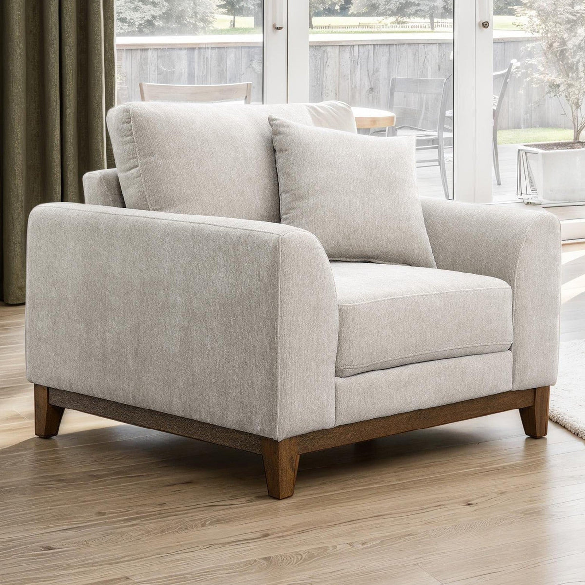 Watton Light Gray Mid-Century Living Room Set