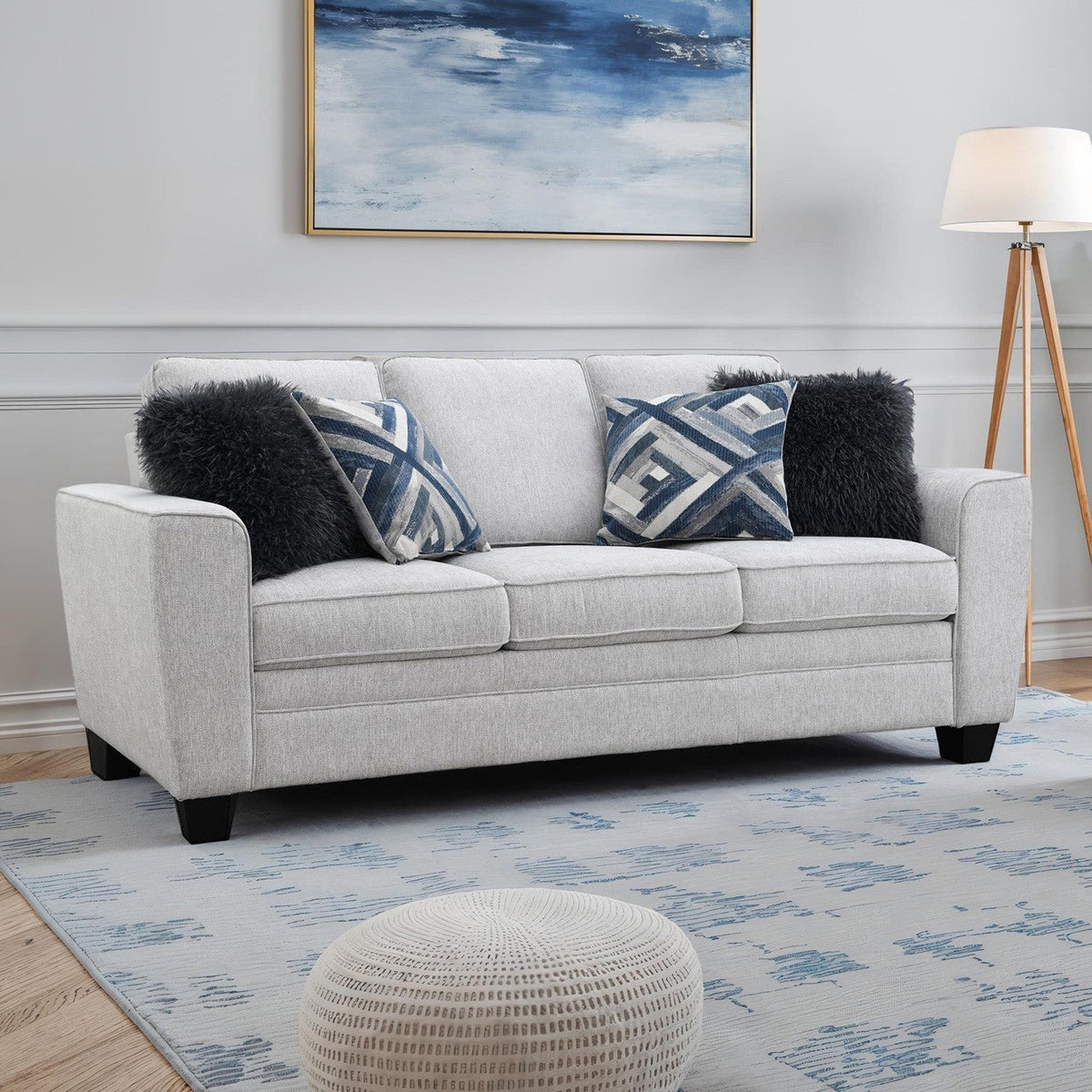Enea Light Gray Transitional Living Room Set
