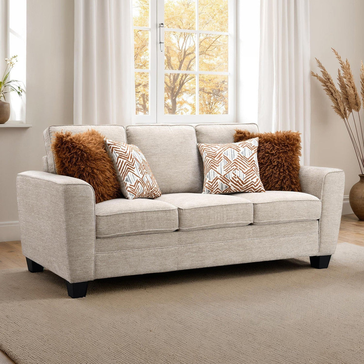 Enea Taupe Transitional Living Room Set