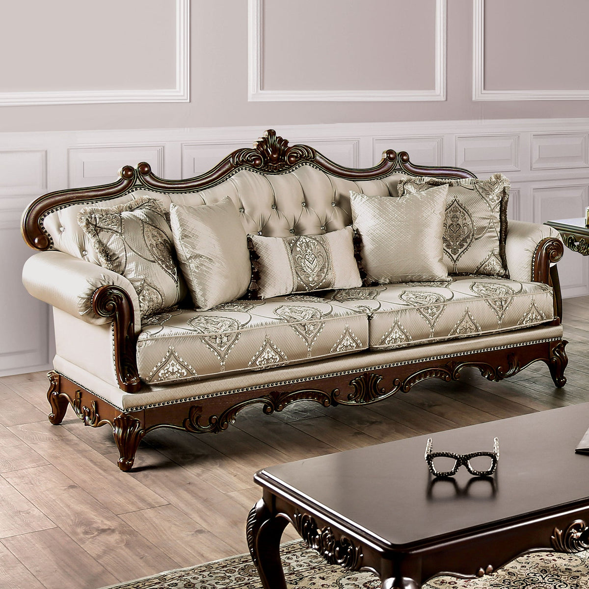 Veracruz Dark Cherry/Beige Sofa