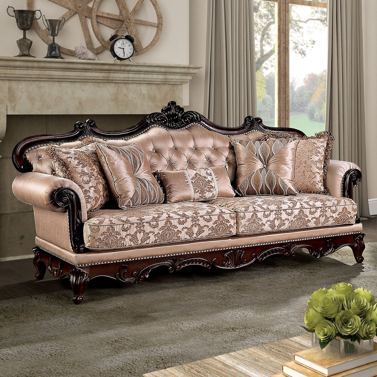 Veracruz Dark Cherry/Light Brown Sofa