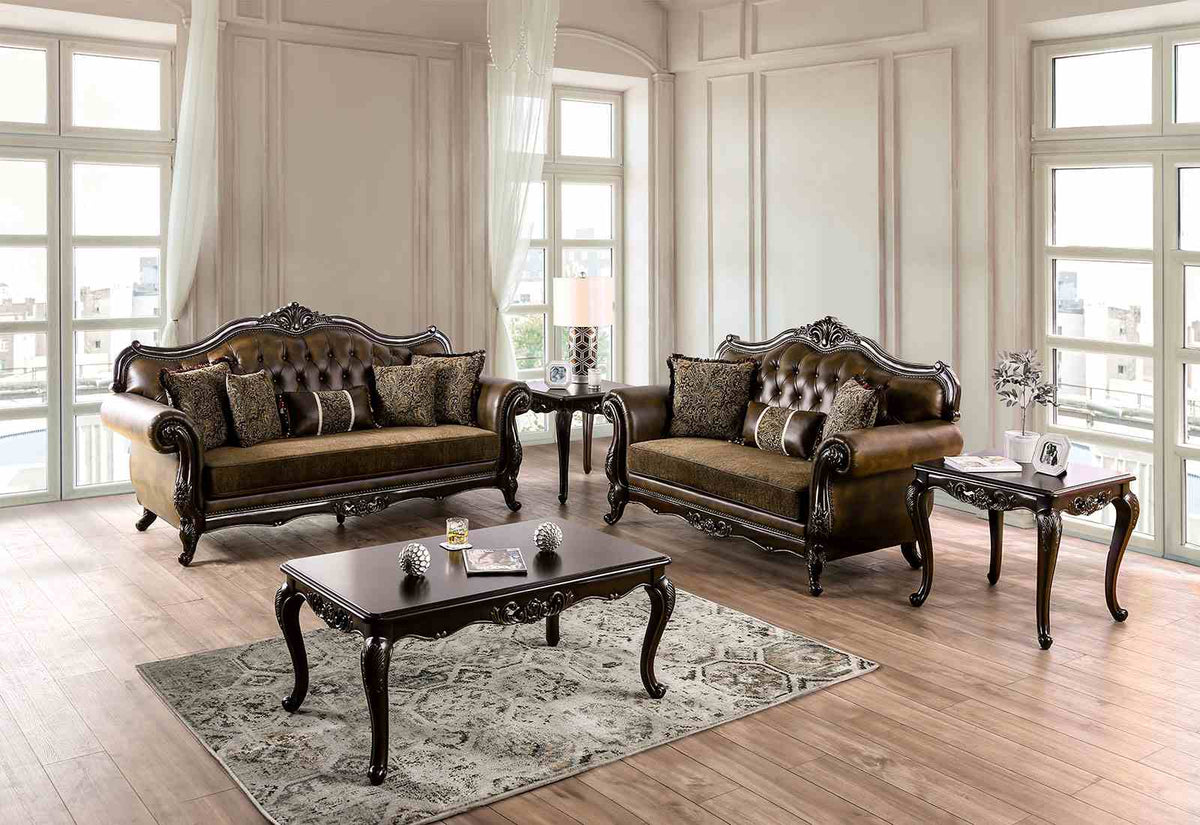 Ensenada Dark Cherry/Brown Sofa