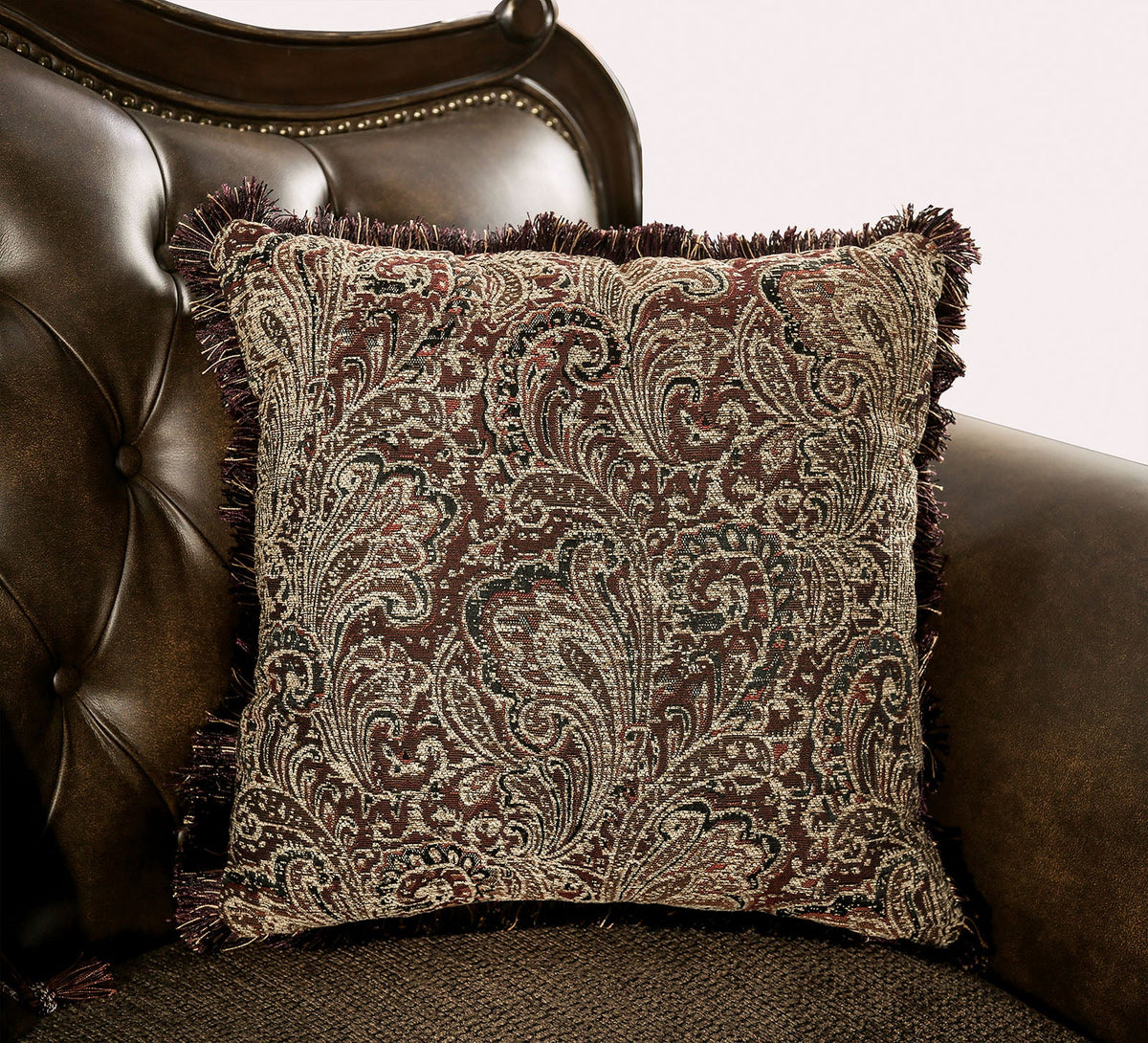 Ensenada Dark Cherry/Brown Sofa