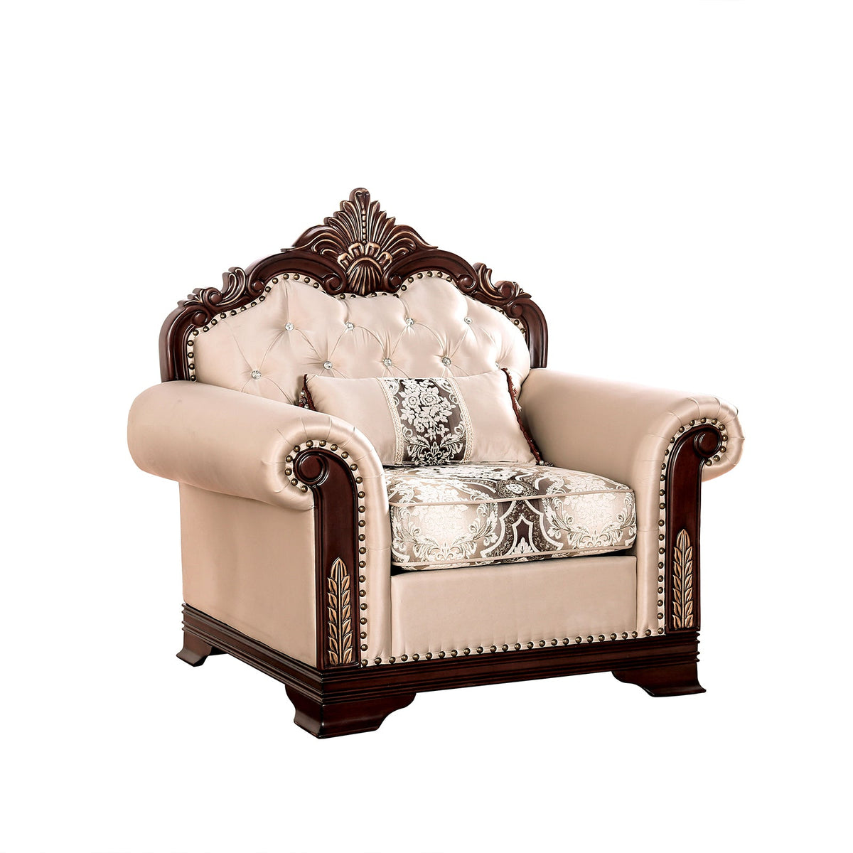 Yucatan Dark Cherry/Beige Traditional Living Room Set