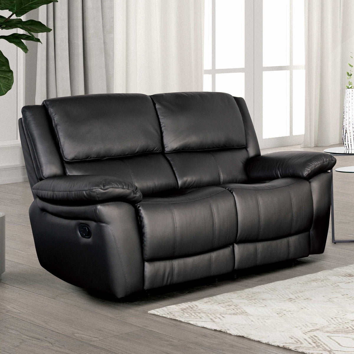 Glarus Black Transitional Reclining Living Room Set