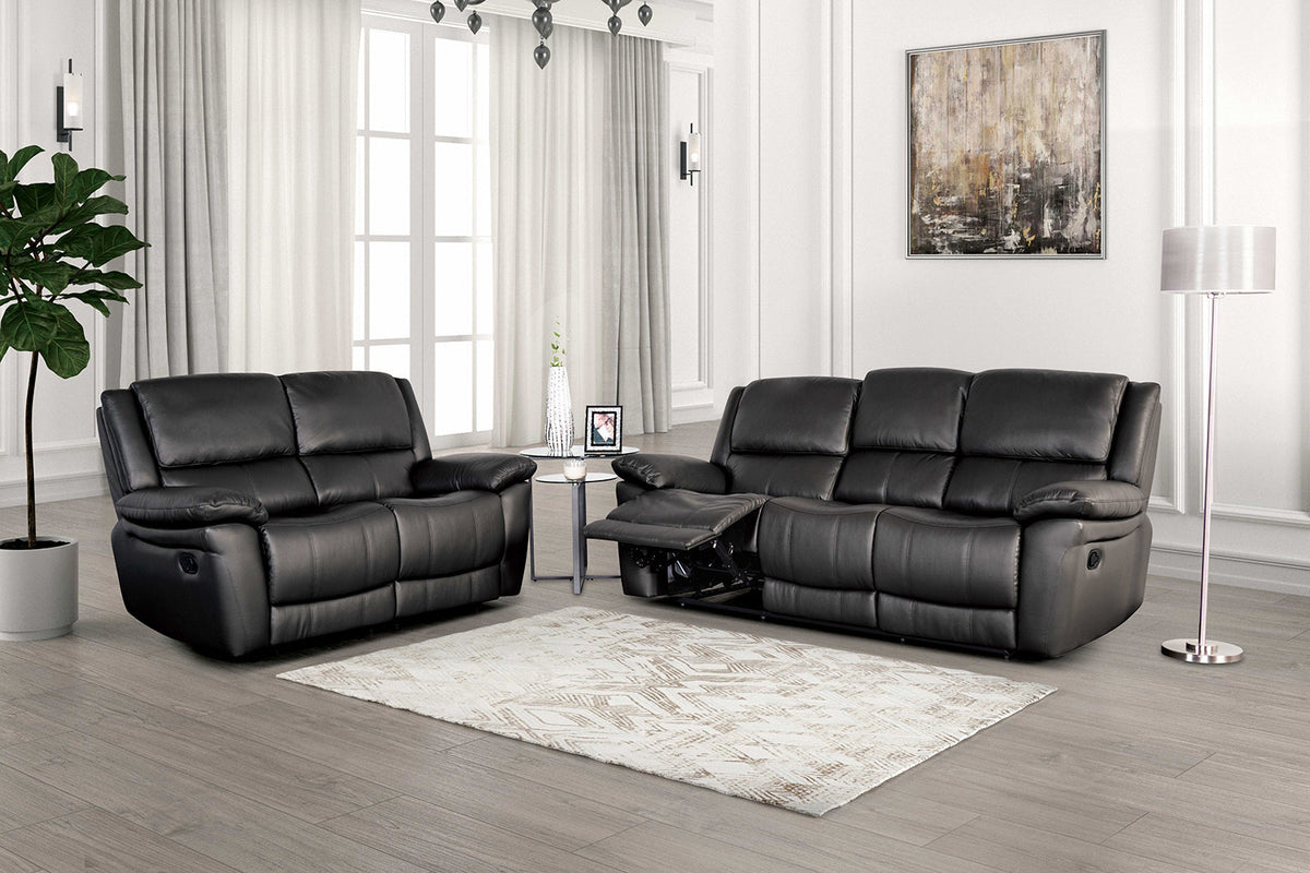Glarus Black Transitional Reclining Living Room Set