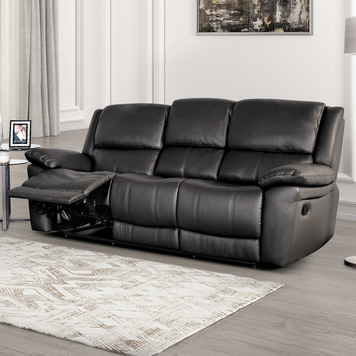 Glarus Black Transitional Reclining Living Room Set