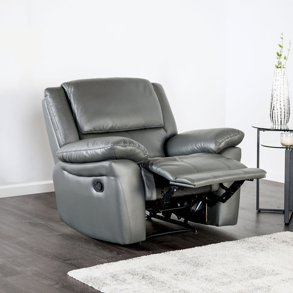 Glarus Dark Gray Transitional Reclining Living Room Set