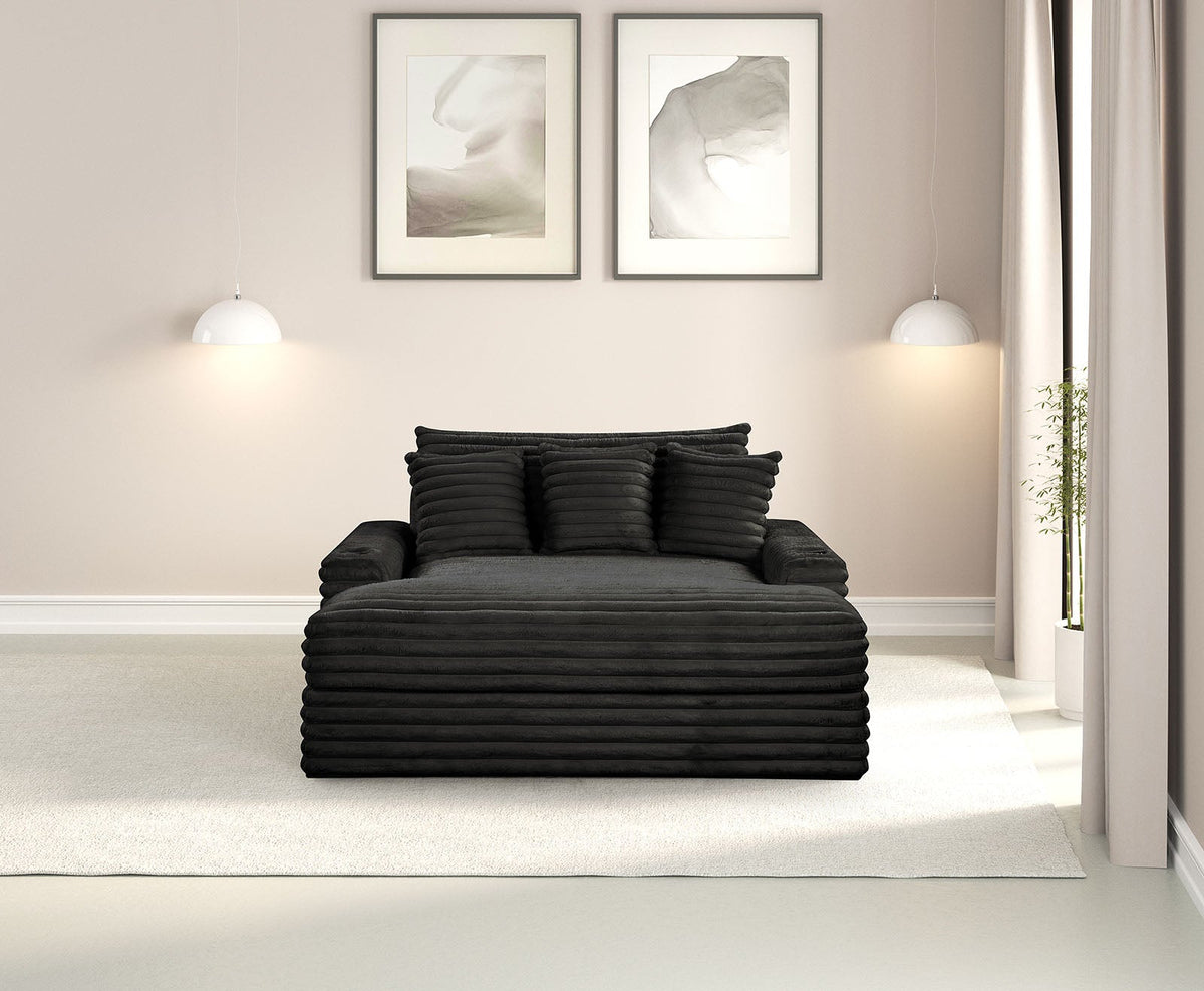 Veyrier Black 2 Arm Chaise