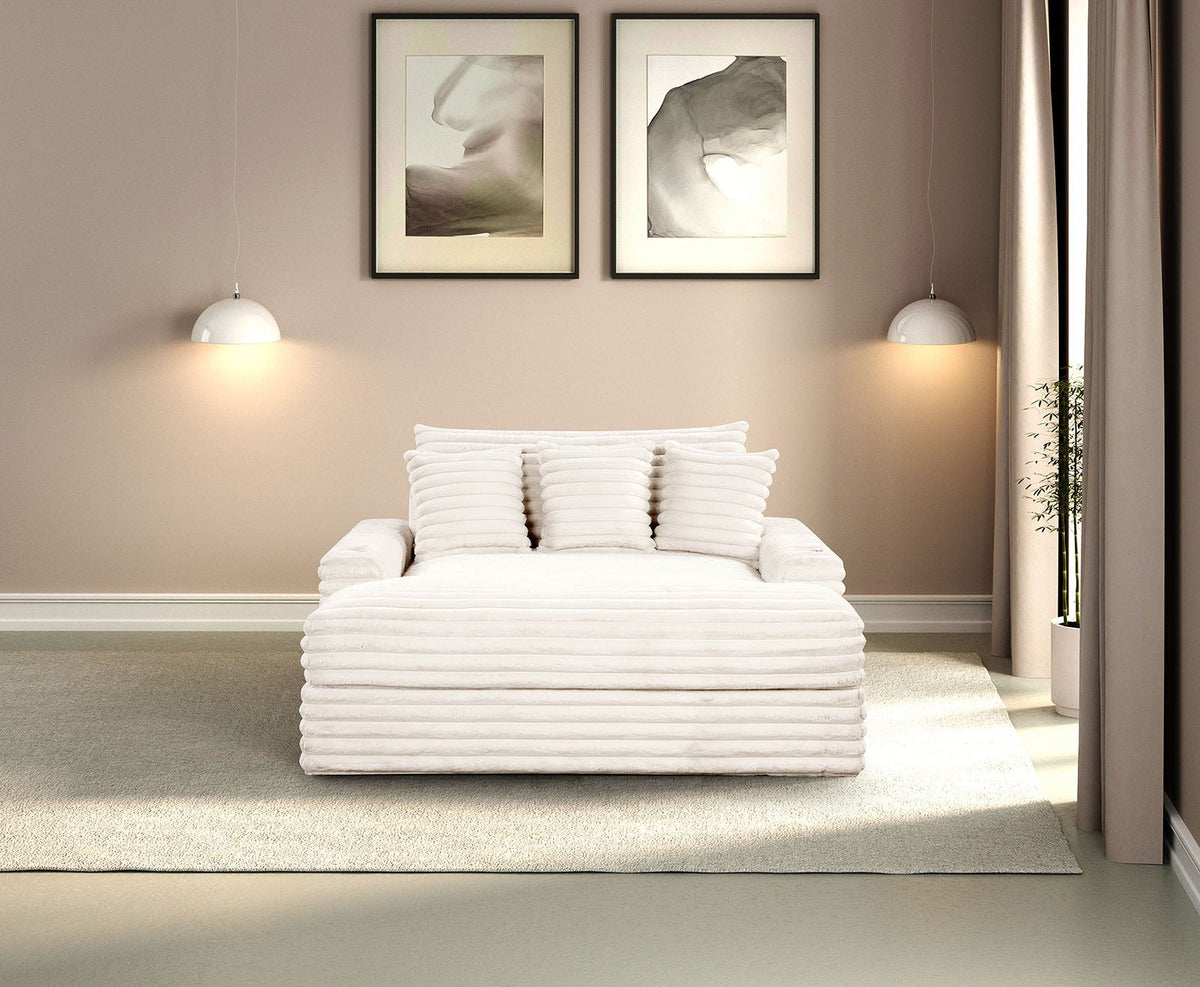 Veyrier White 2 Arm Chaise