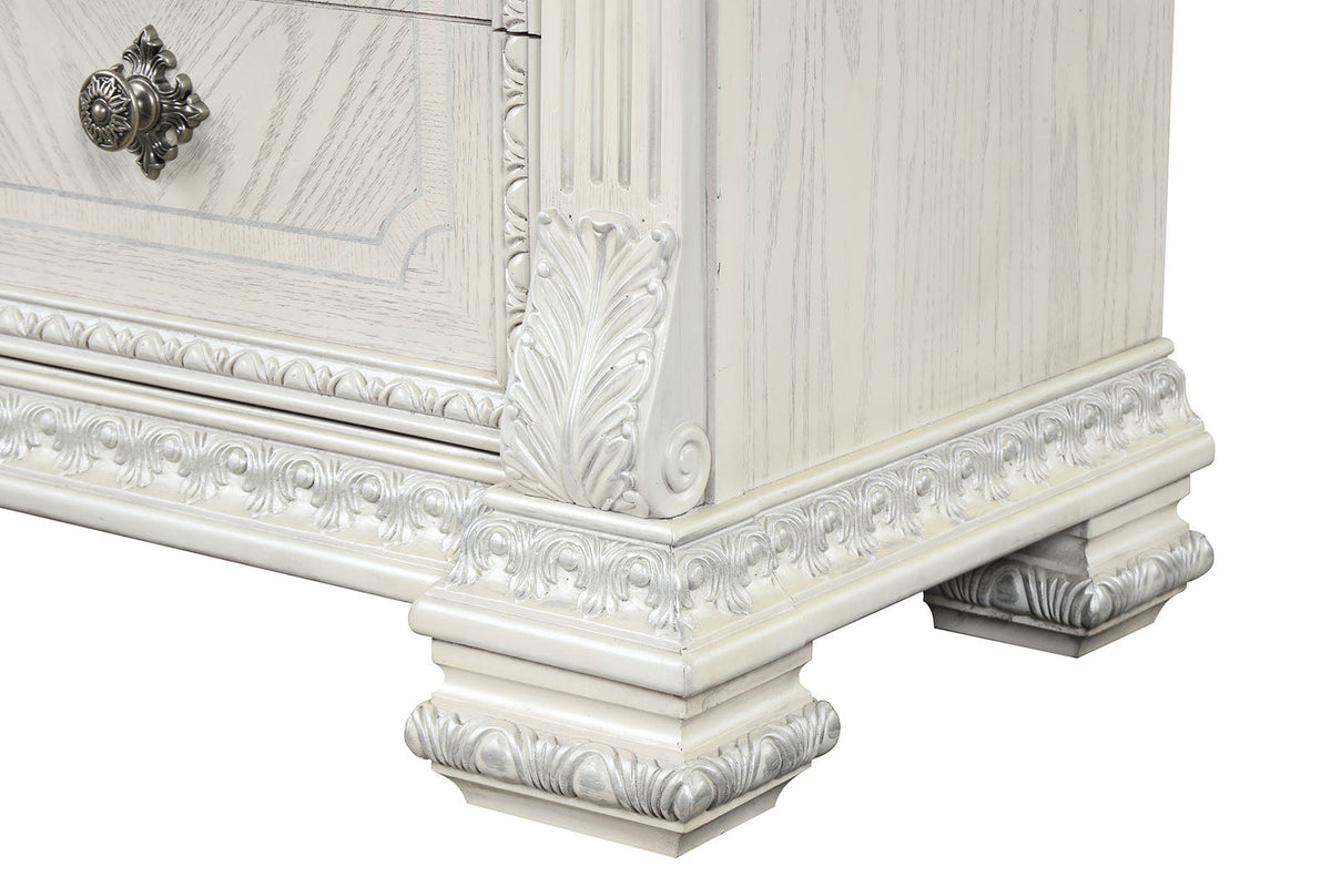 Promenade Wire Brushed White Traditional Bedroom Set