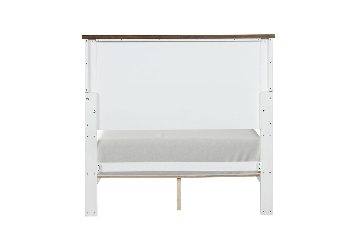 Pinetop White/Dark Brown Twin Bed