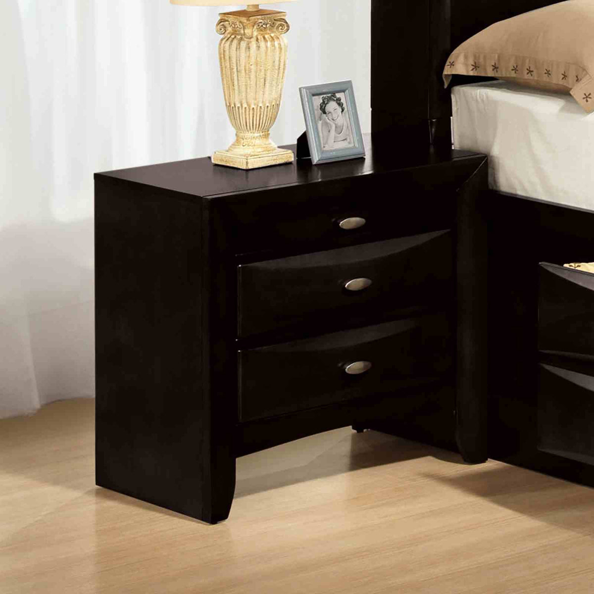 Zosimo Black Transitional Storage Bedroom Set