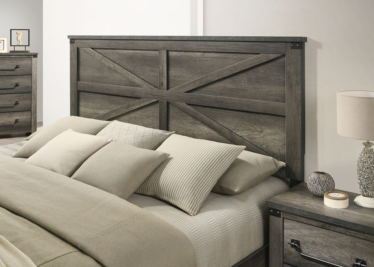 Britonale Rustic Gray Farmhouse Bedroom Set