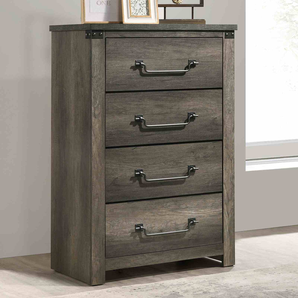 Britonale Rustic Gray Farmhouse Bedroom Set