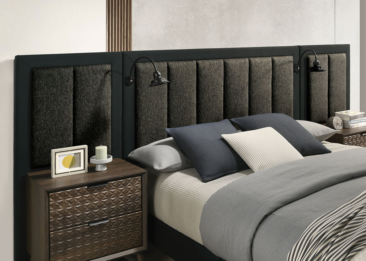 Chalfont Dark Brown Queen Panel Bed