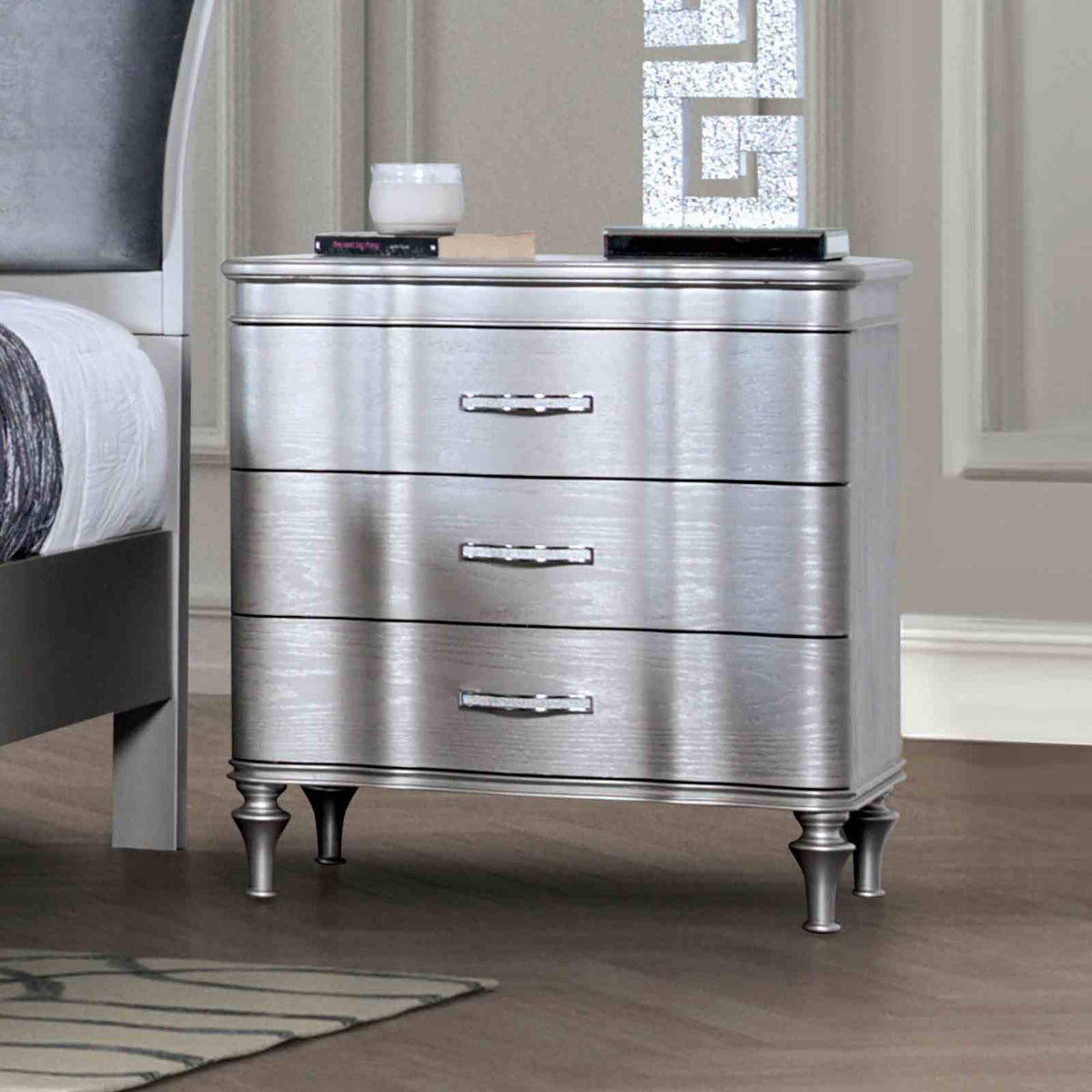 Melodi Parc Silver Glam Bedroom Set