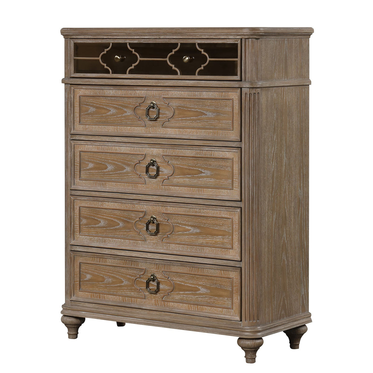 Lyris Rustic Oak Transitional Bedroom Set
