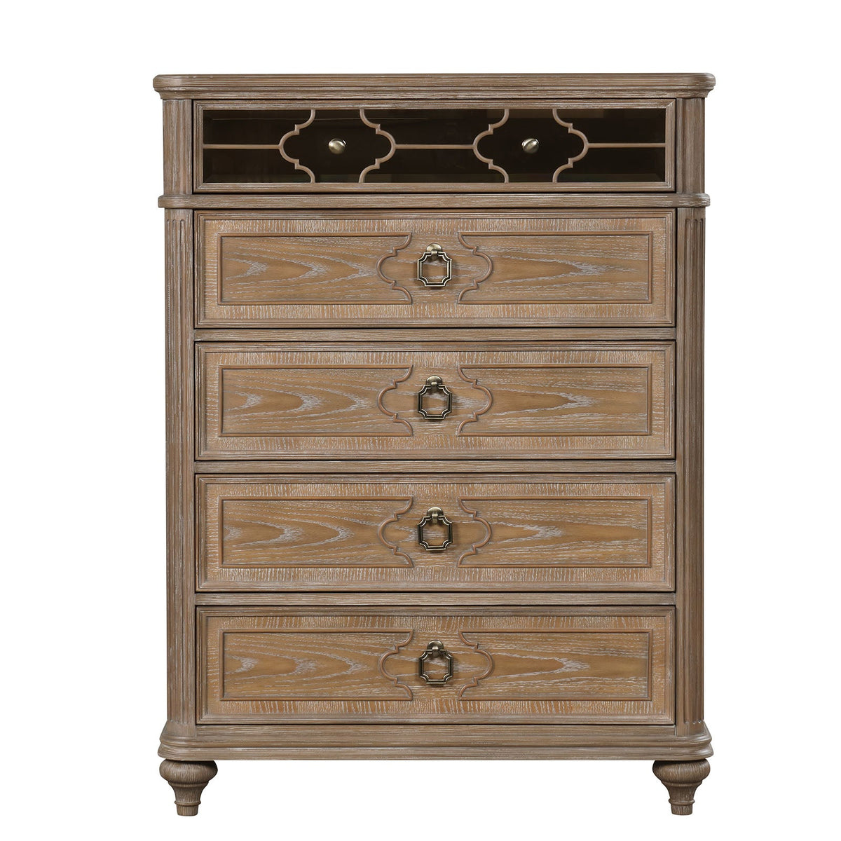 Lyris Rustic Oak Transitional Bedroom Set