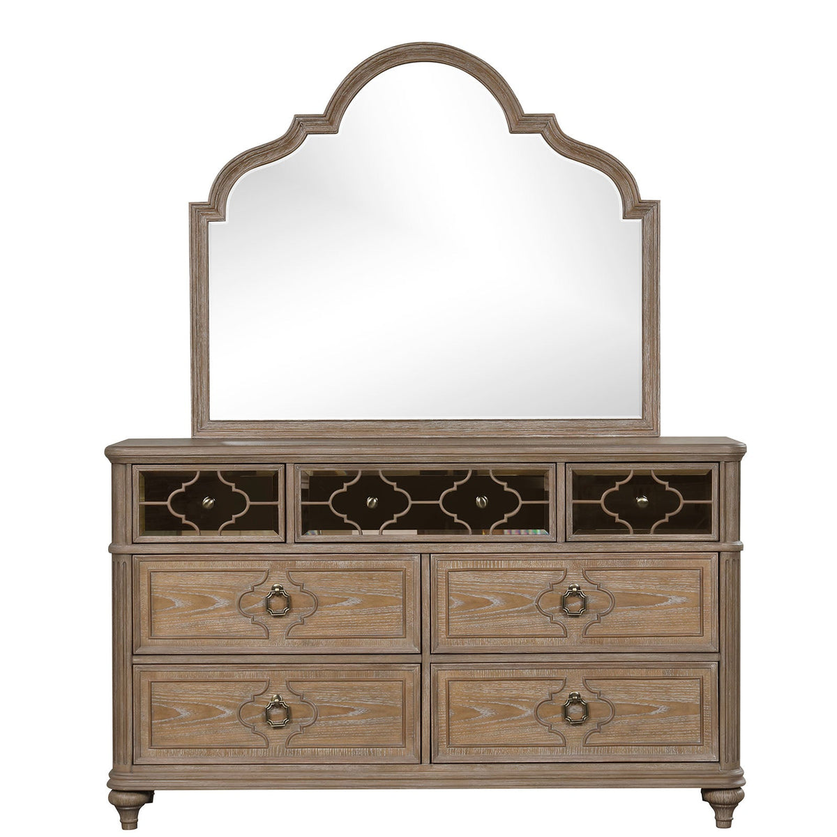 Lyris Rustic Oak Transitional Bedroom Set