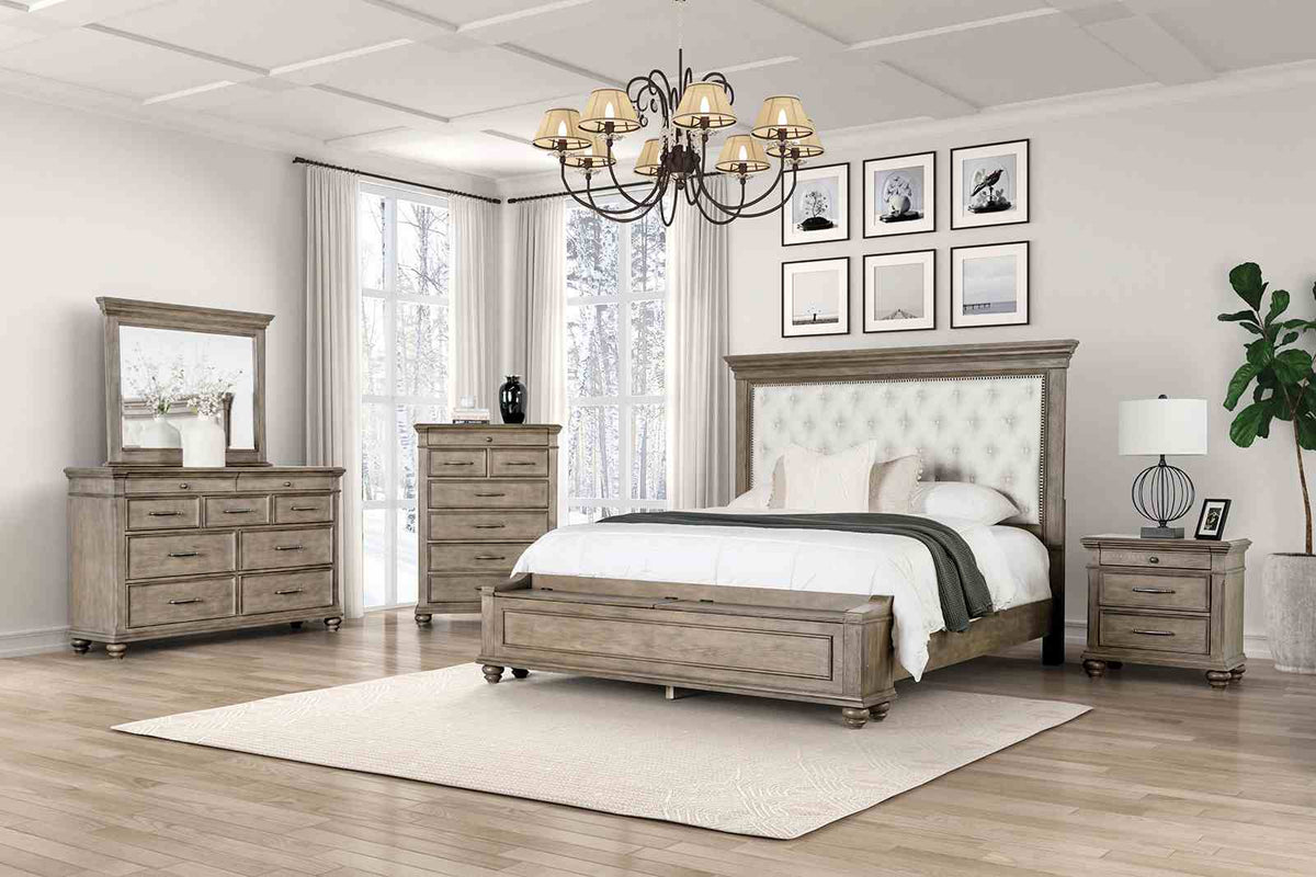 Philomath Aged Oak Queen Bed