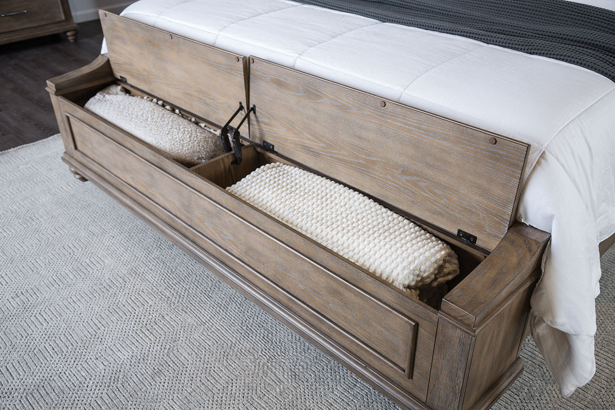 Philomath Aged Oak Queen Bed