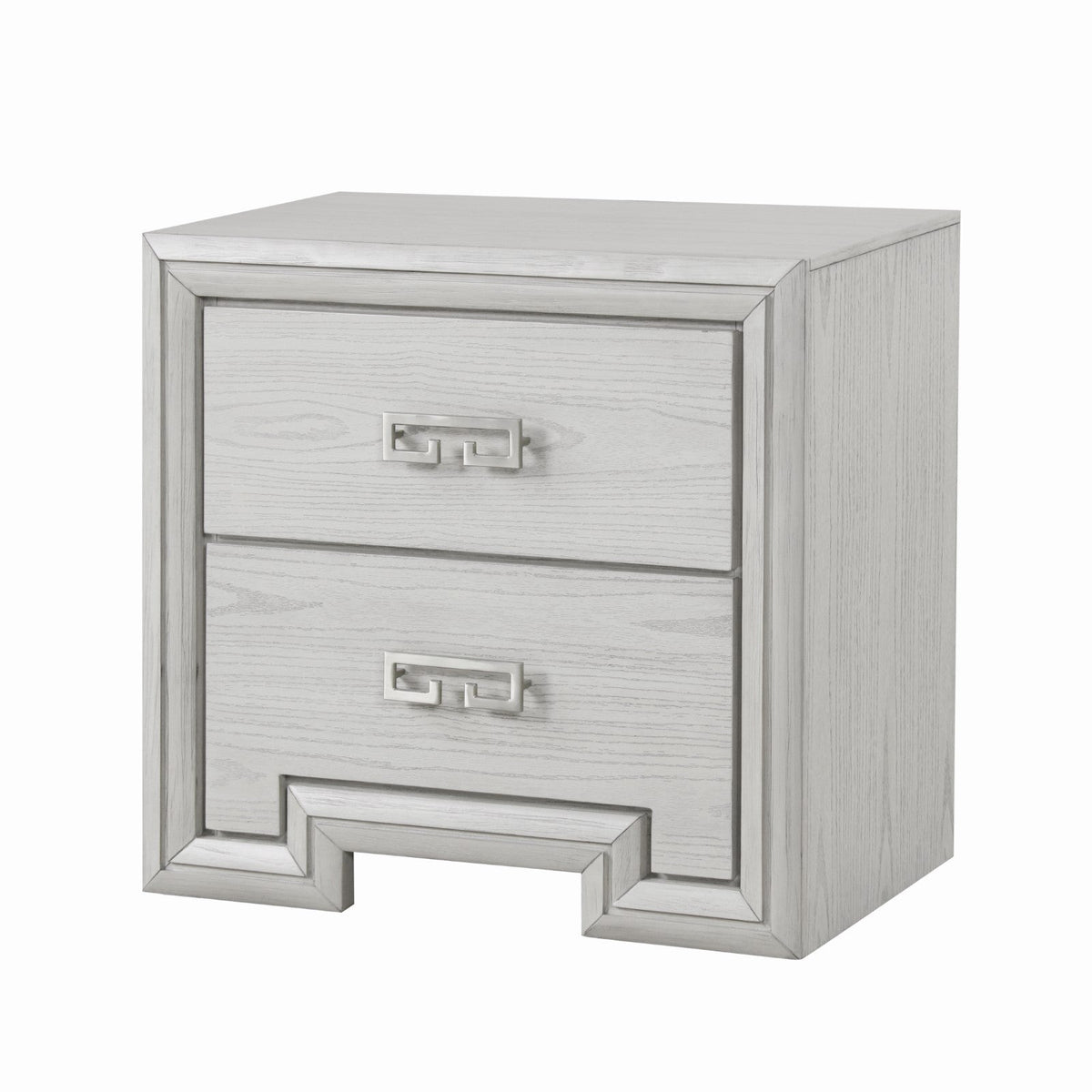 Basilone Rustic White Transitional Bedroom Set