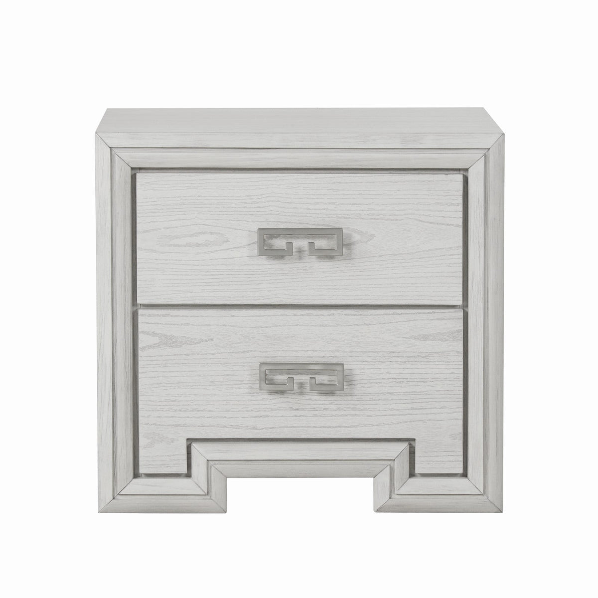 Basilone Rustic White Transitional Bedroom Set