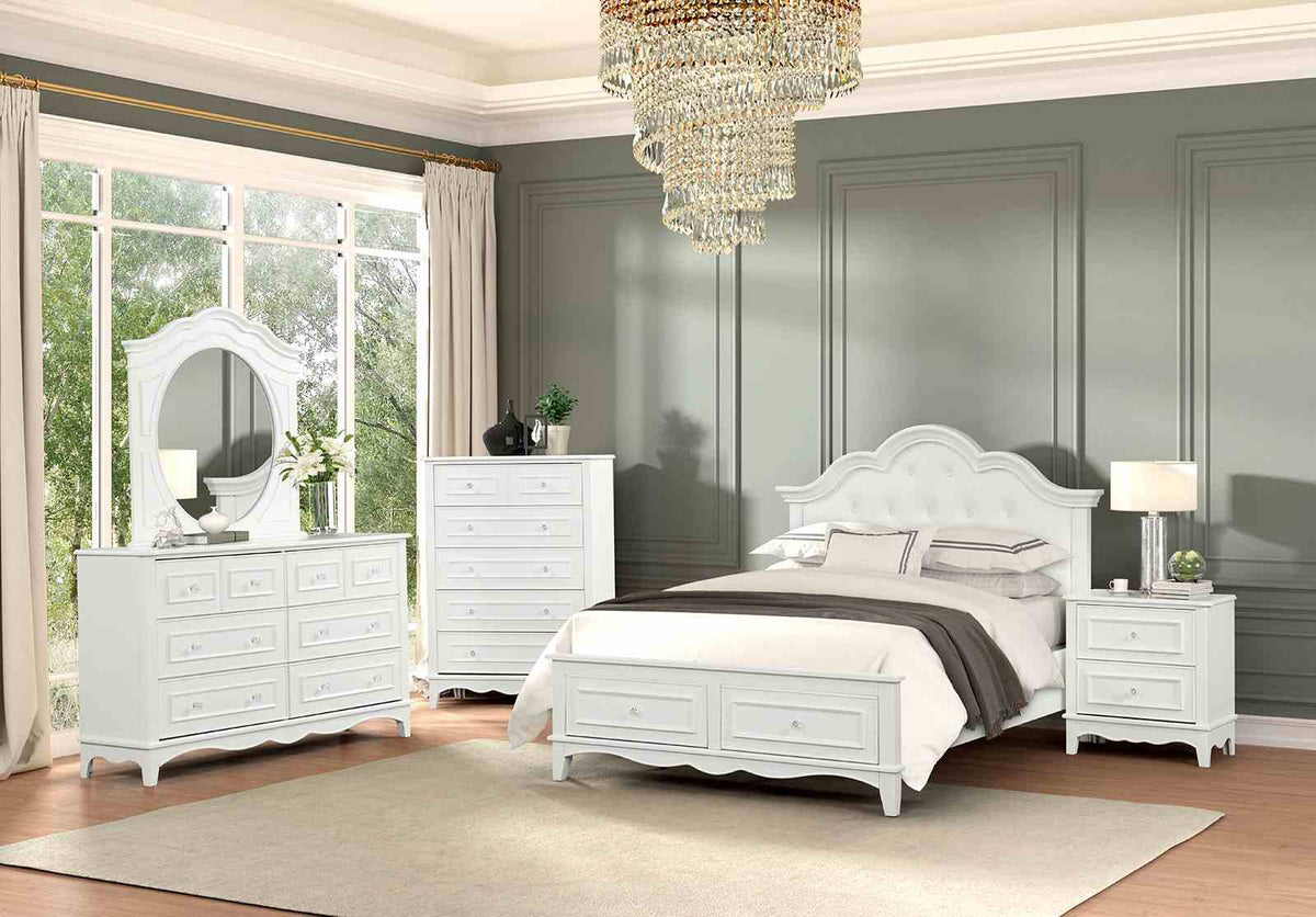 Naucalpan White Twin Bed