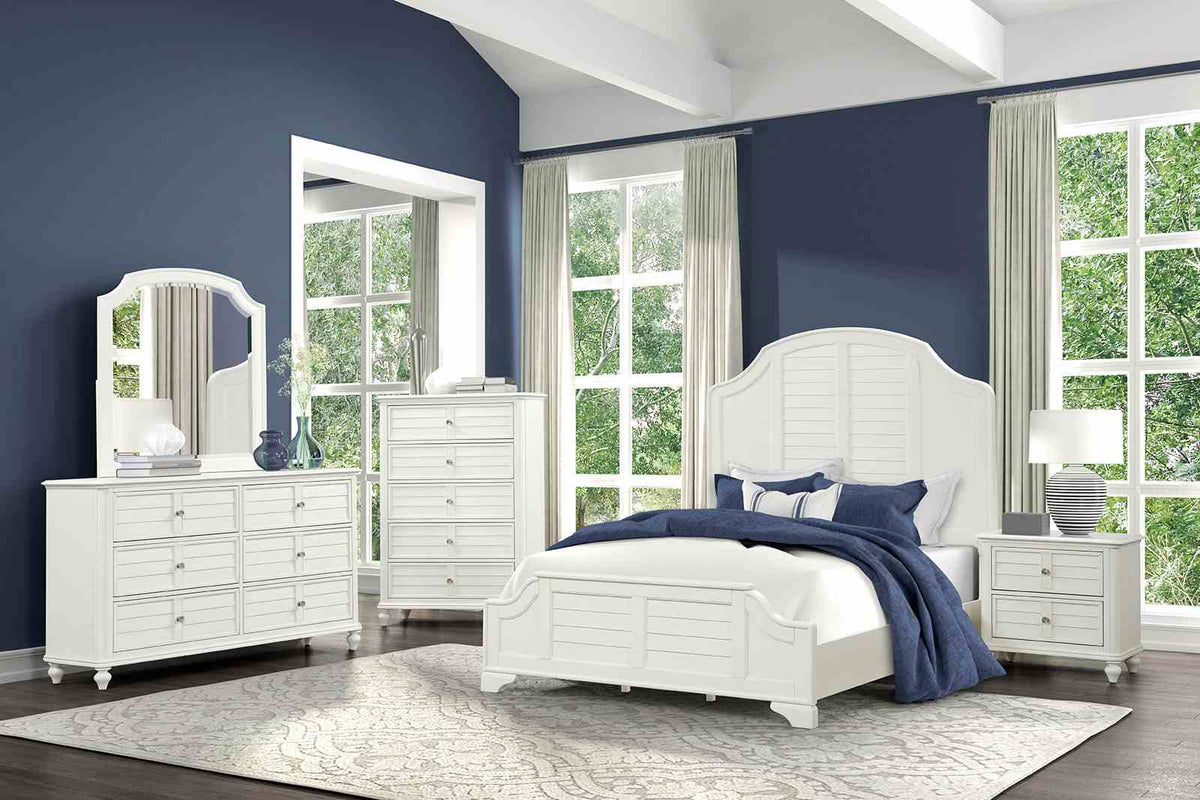 Whitehaven Antique White Queen Bed