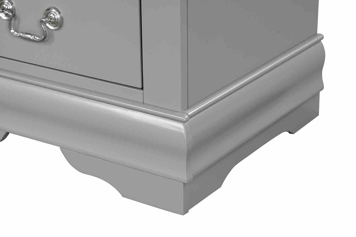 Louis Philippe Gray Night Stand