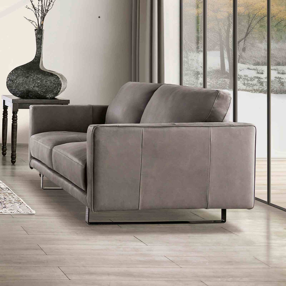 Mezzanotte Gray Contemporary Living Room Set