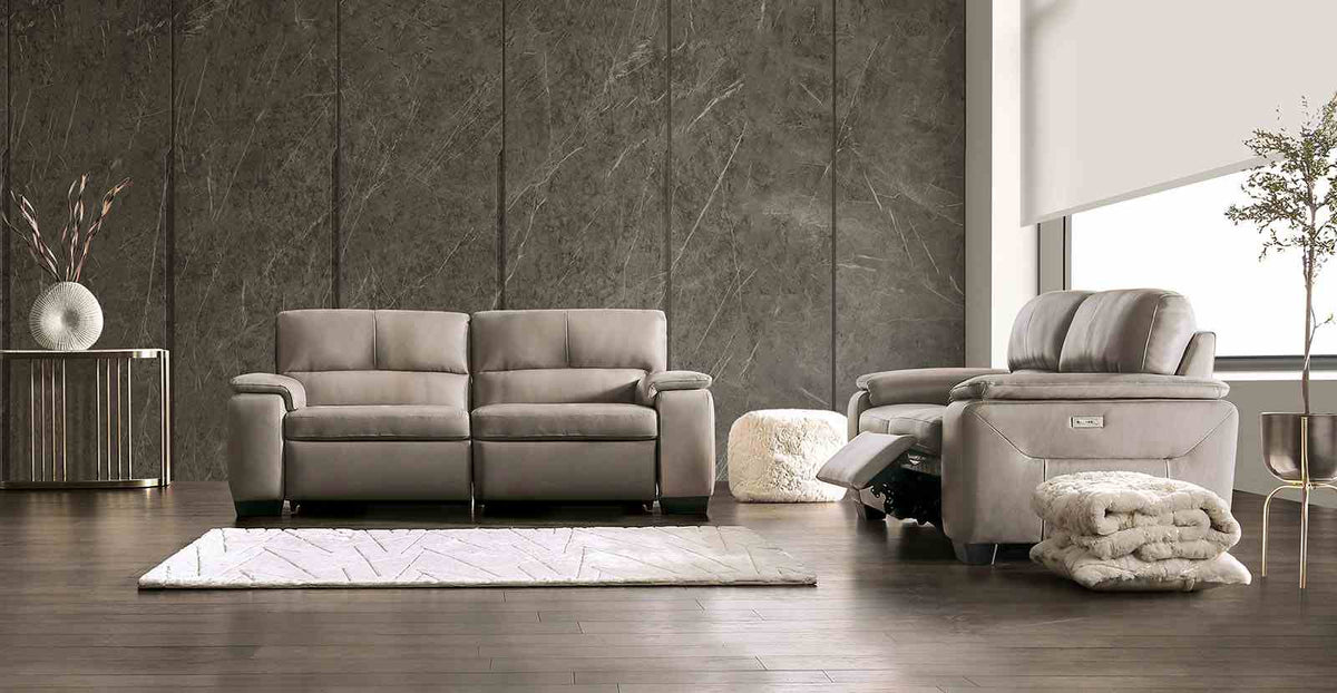 Balderico Taupe Power Reclining Loveseat