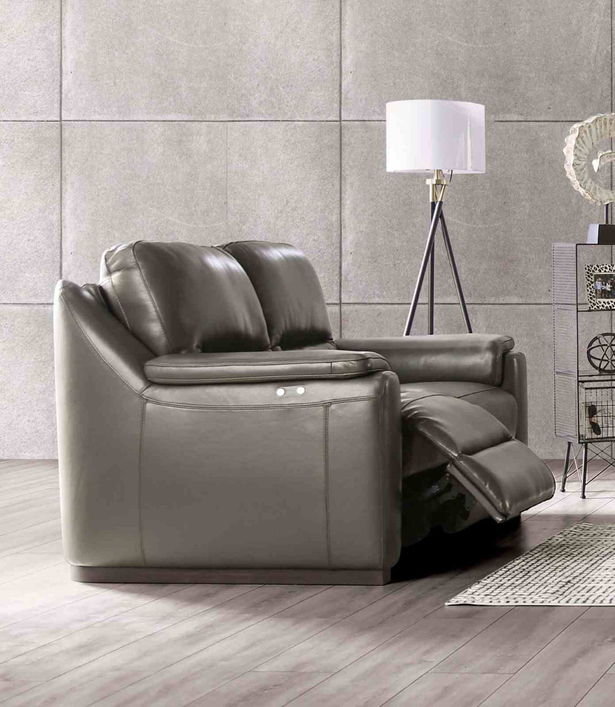 Altamura Gray Power Loveseat
