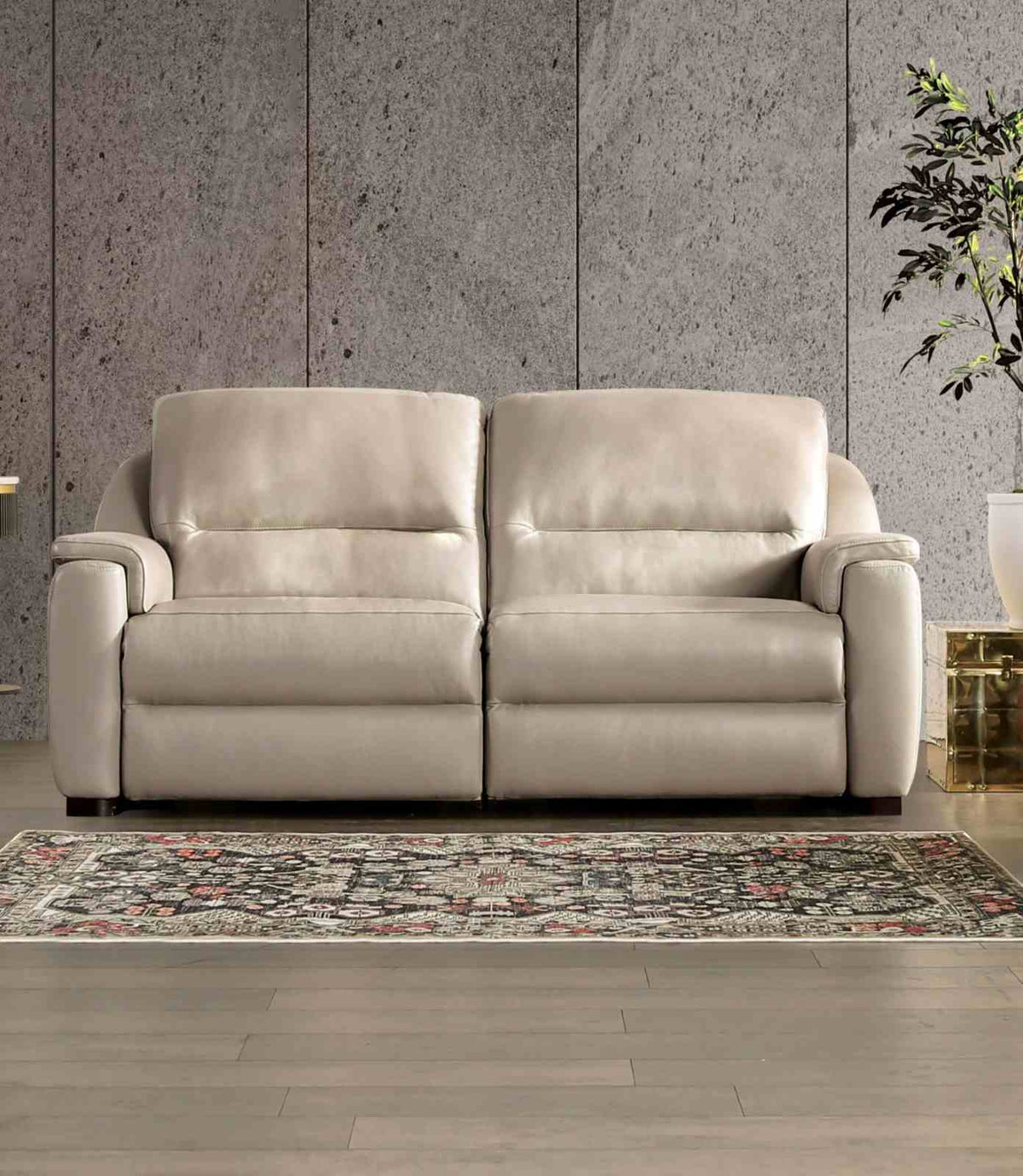 Altamura Taupe Power Loveseat