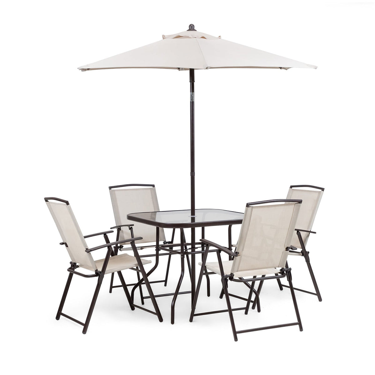Fallone Beige 7 Pc. Outdoor Dining Set
