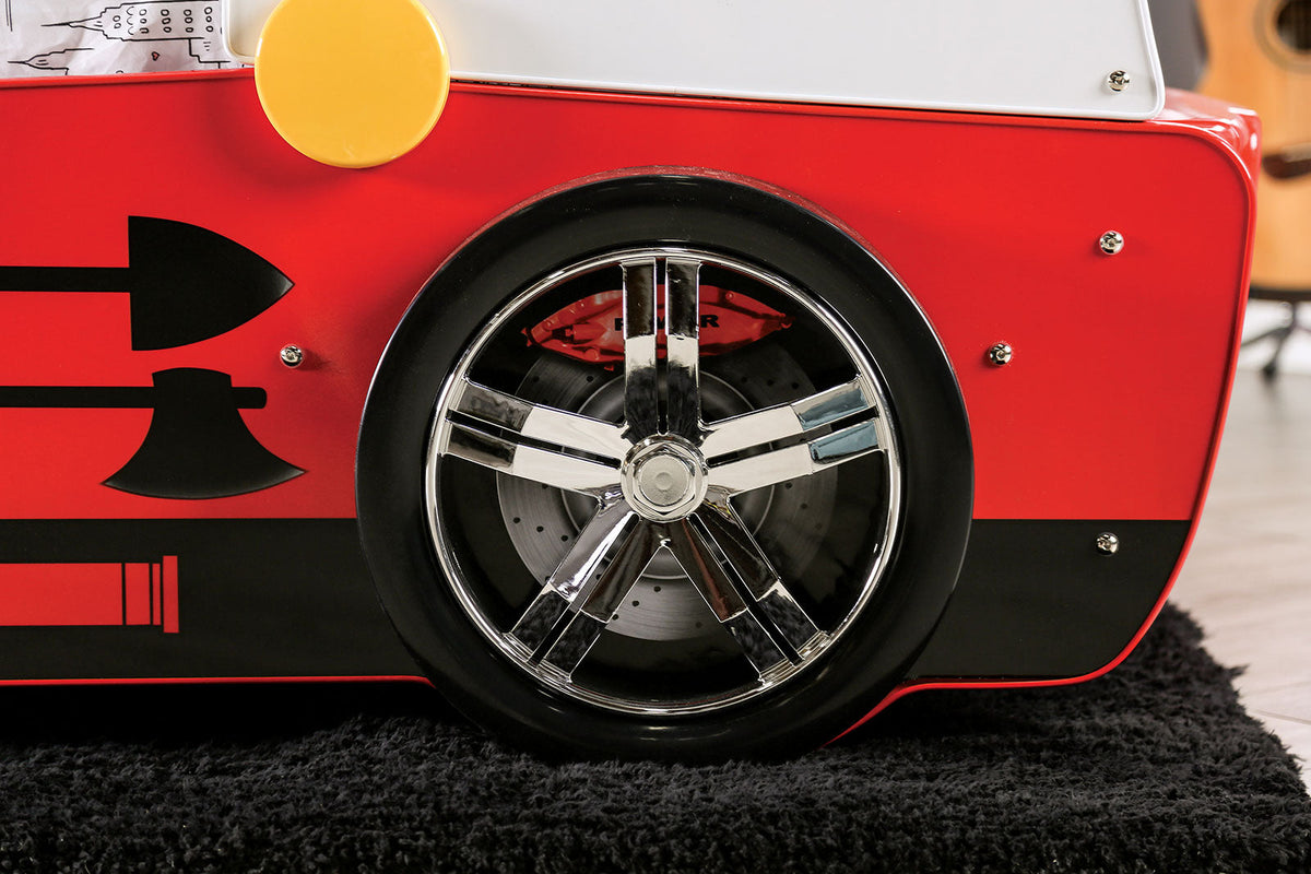 Firestall Red Twin Bed