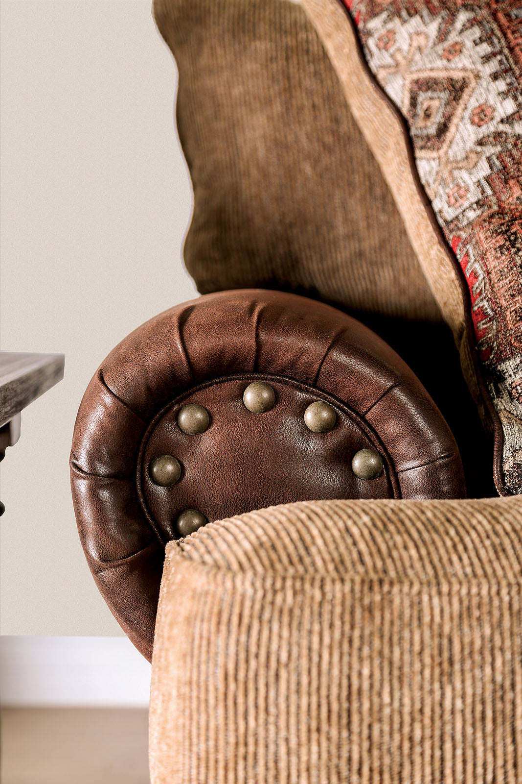 Fletcher Brown/Tan Transitional Living Room Set