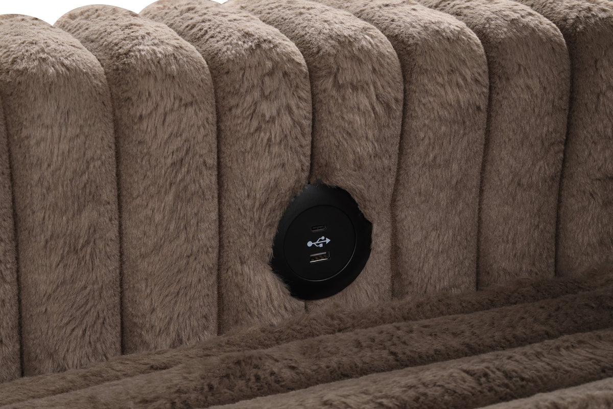 Forever Mocha Sectional with Pull-Out Bed