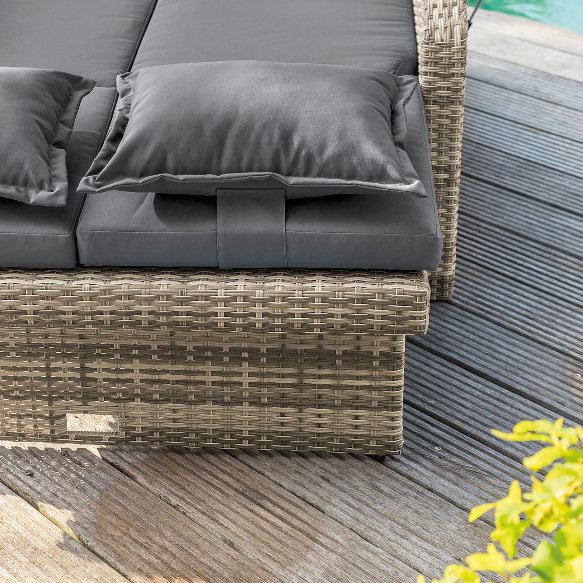 Bahia Tobago Brown/Dark Gray Reclining Chaise Lounge
