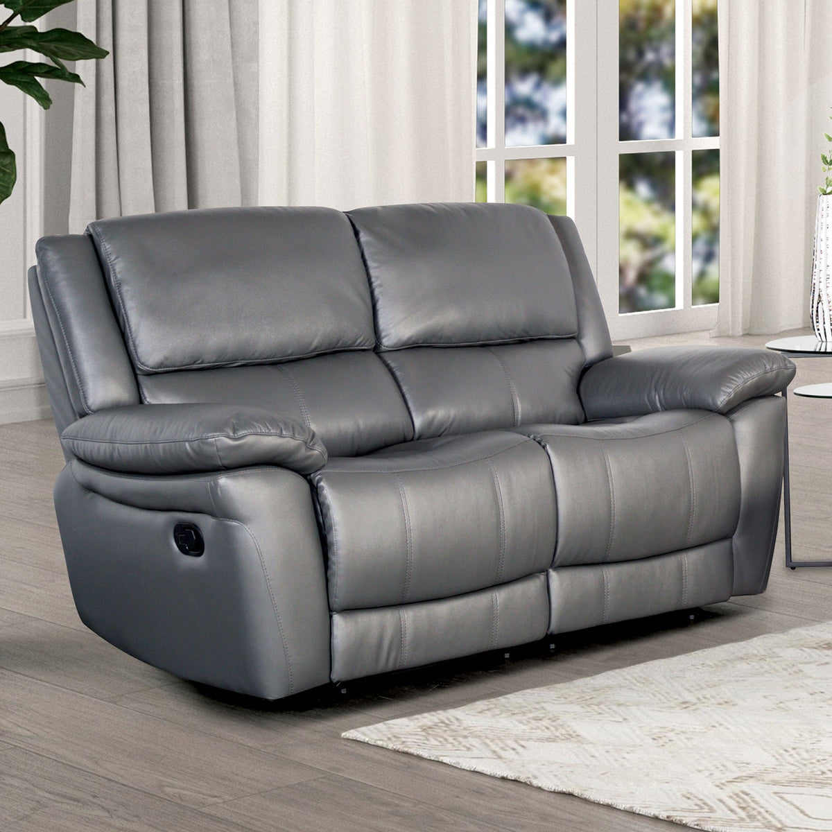 Glarus Dark Gray Transitional Reclining Living Room Set
