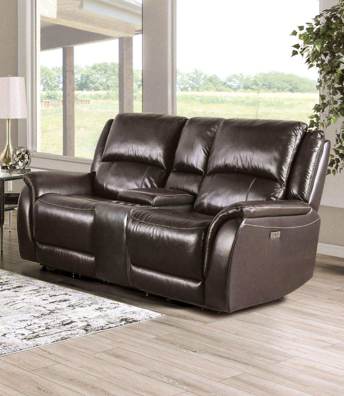 Gorgius Espresso Transitional Power Reclining Living Room Set