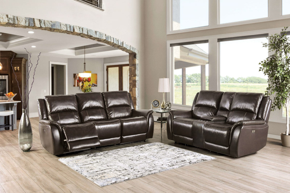 Gorgius Espresso Transitional Power Reclining Living Room Set