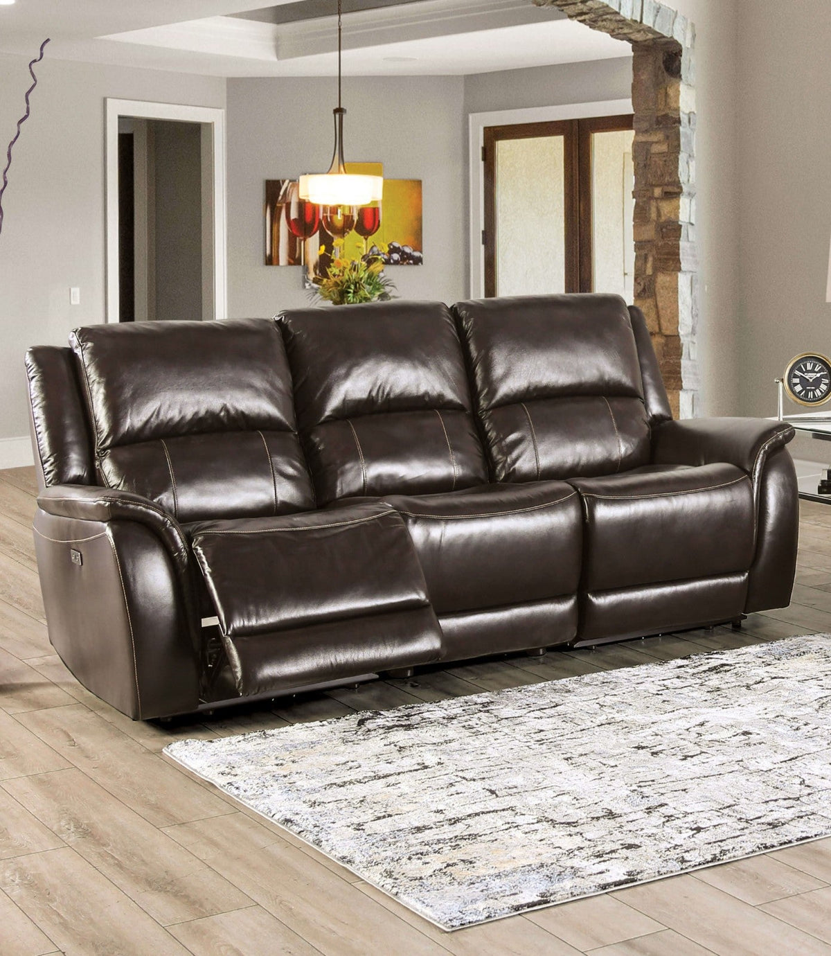 Gorgius Espresso Transitional Power Reclining Living Room Set